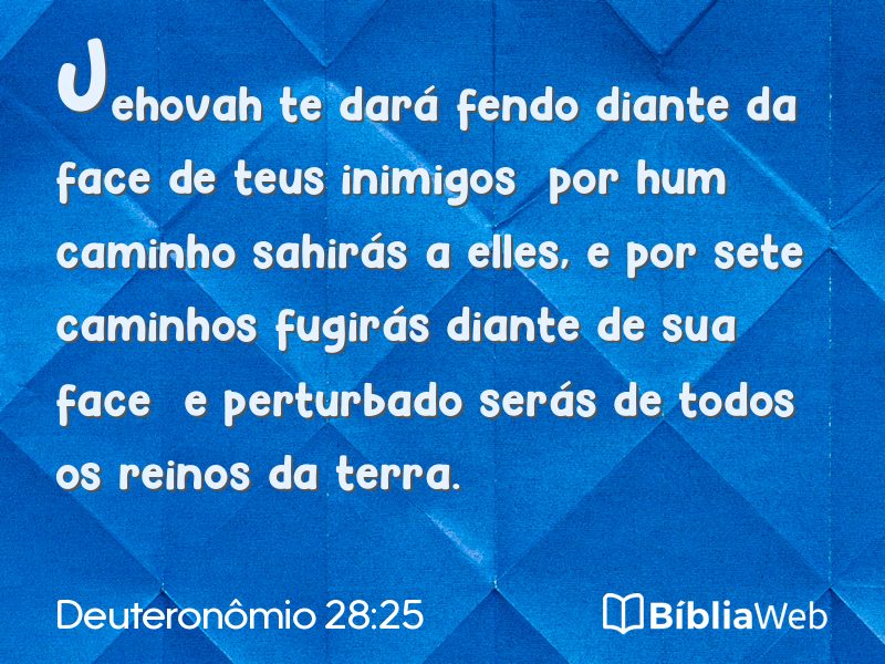 Deuteronômio 28:25 em imagem para compartilhar