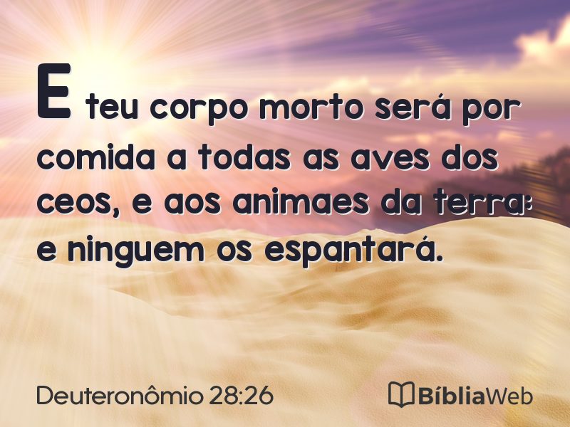 Deuteronômio 28:26 em imagem para compartilhar