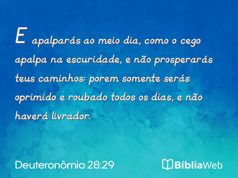 Deuteronômio 28:29 em imagem para compartilhar