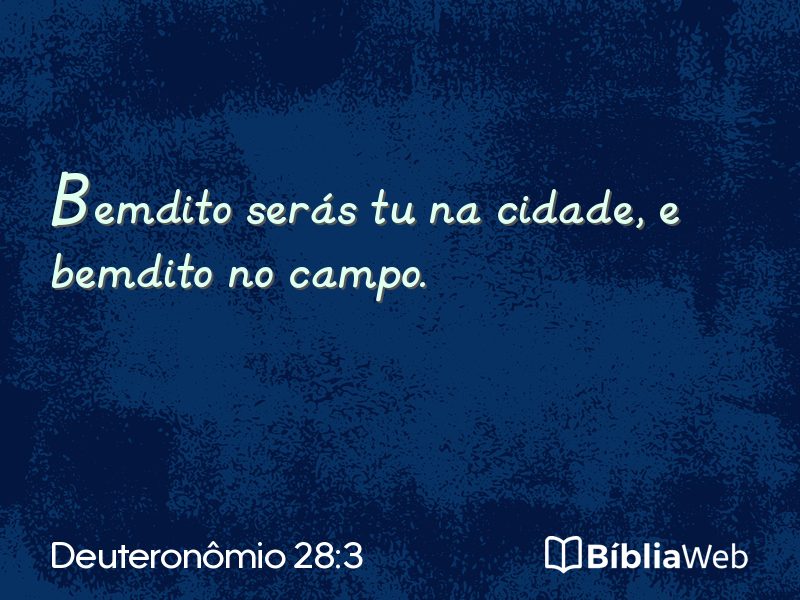 Deuteronômio 28:3 em imagem para compartilhar