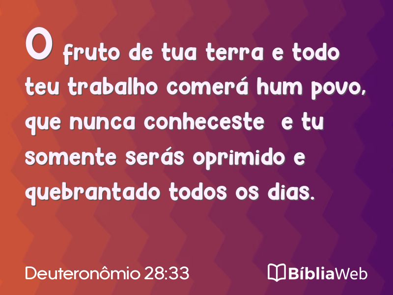 Deuteronômio 28:33 em imagem para compartilhar