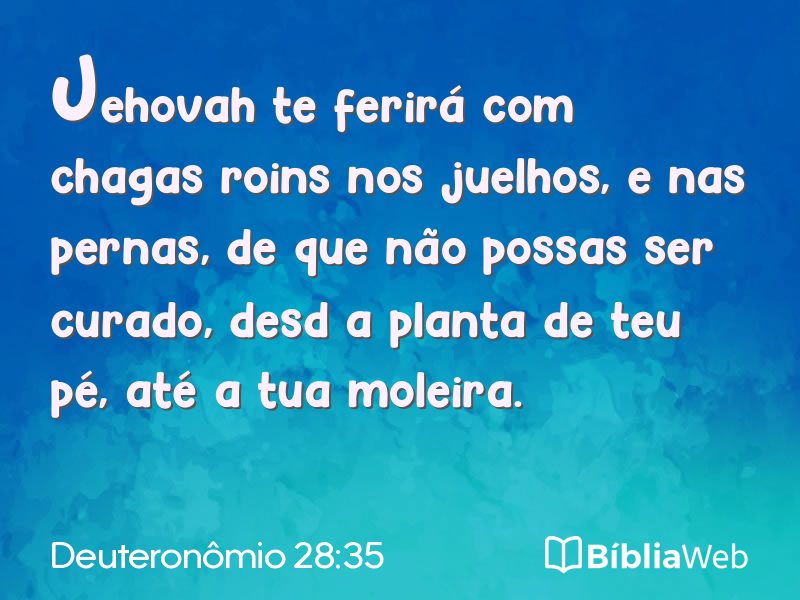 Deuteronômio 28:35 em imagem para compartilhar