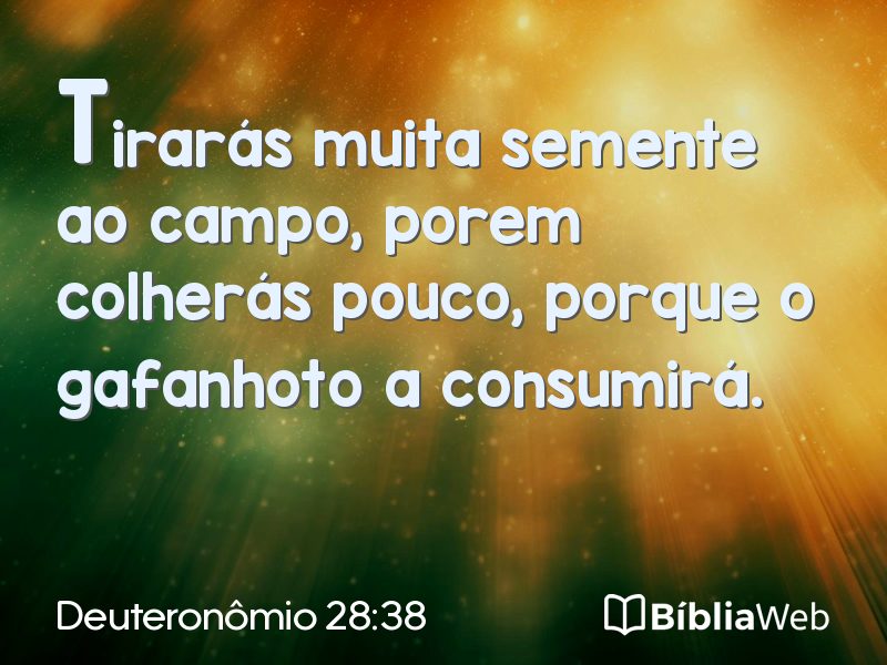 Deuteronômio 28:38 em imagem para compartilhar