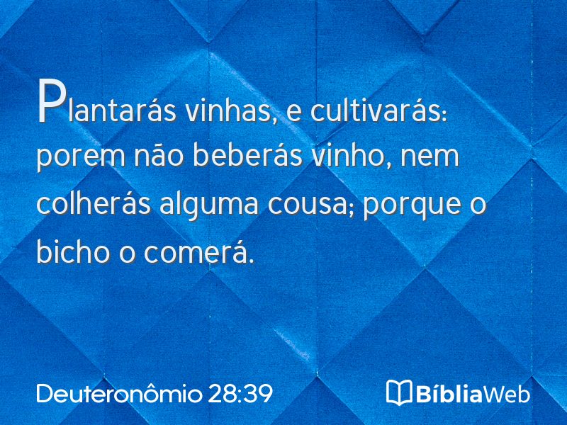 Deuteronômio 28:39 em imagem para compartilhar