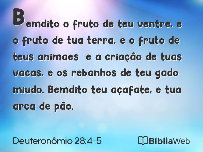 Deuteronômio 28:4-5 em imagem para compartilhar