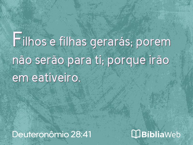 Deuteronômio 28:41 em imagem para compartilhar