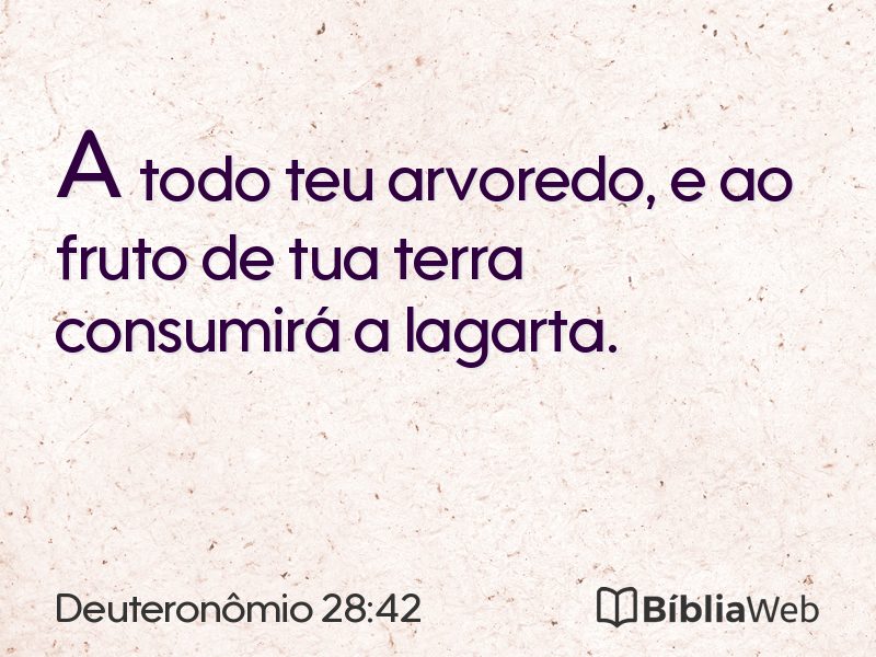 Deuteronômio 28:42 em imagem para compartilhar