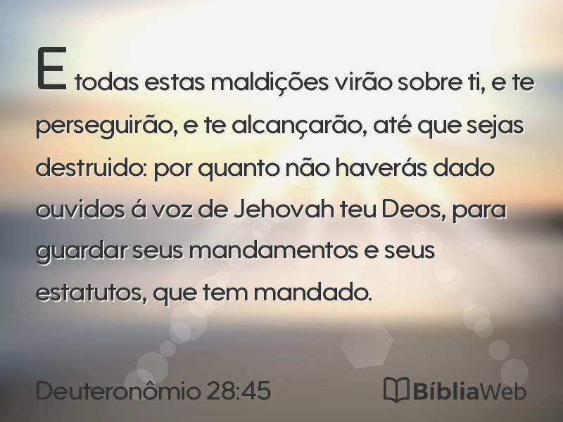 Deuteronômio 28:45 em imagem para compartilhar