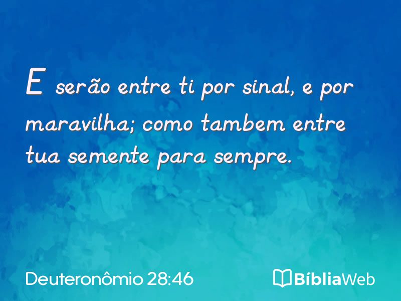 Deuteronômio 28:46 em imagem para compartilhar