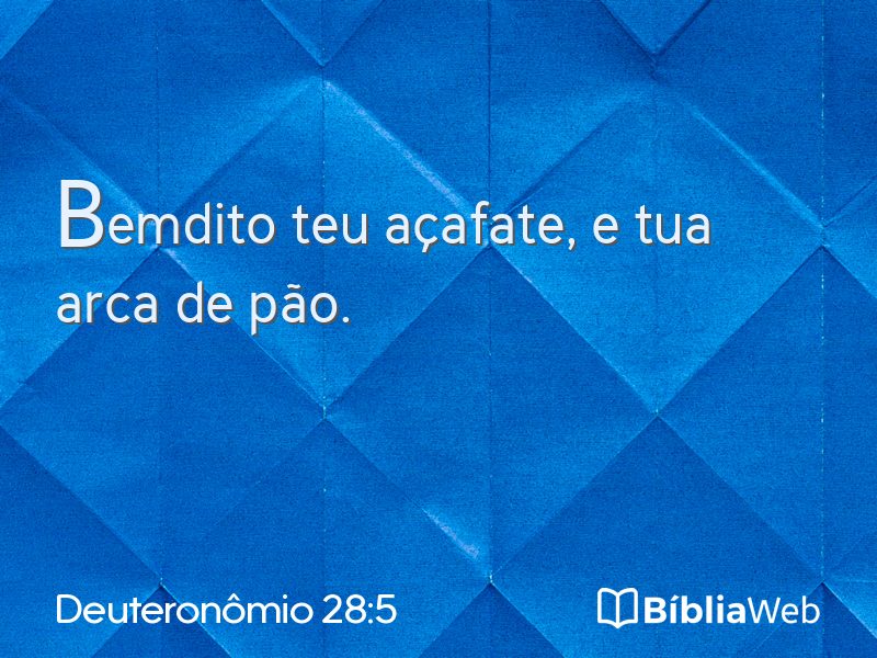 Deuteronômio 28:5 em imagem para compartilhar