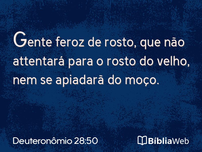 Deuteronômio 28:50 em imagem para compartilhar