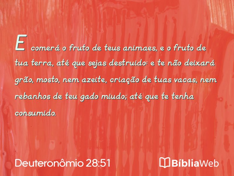 Deuteronômio 28:51 em imagem para compartilhar