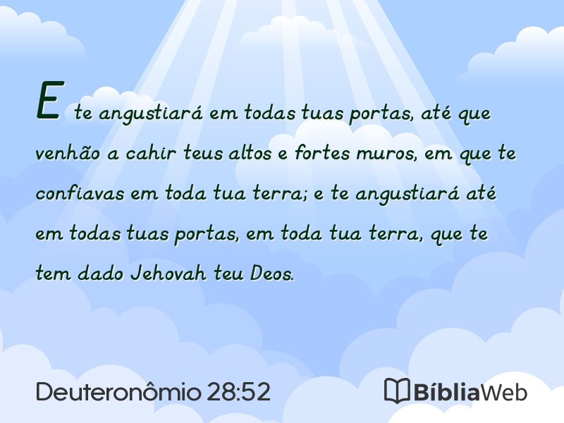 Deuteronômio 28:52 em imagem para compartilhar