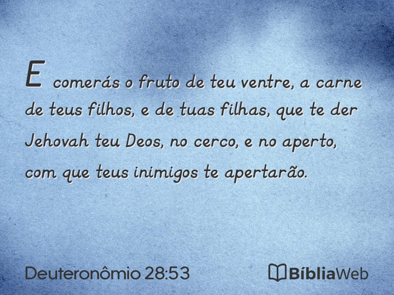 Deuteronômio 28:53 em imagem para compartilhar