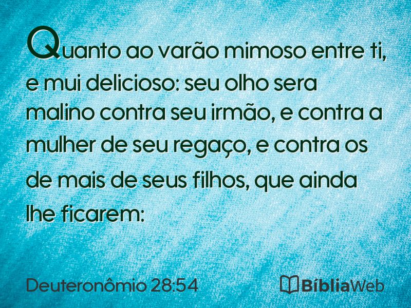 Deuteronômio 28:54 em imagem para compartilhar