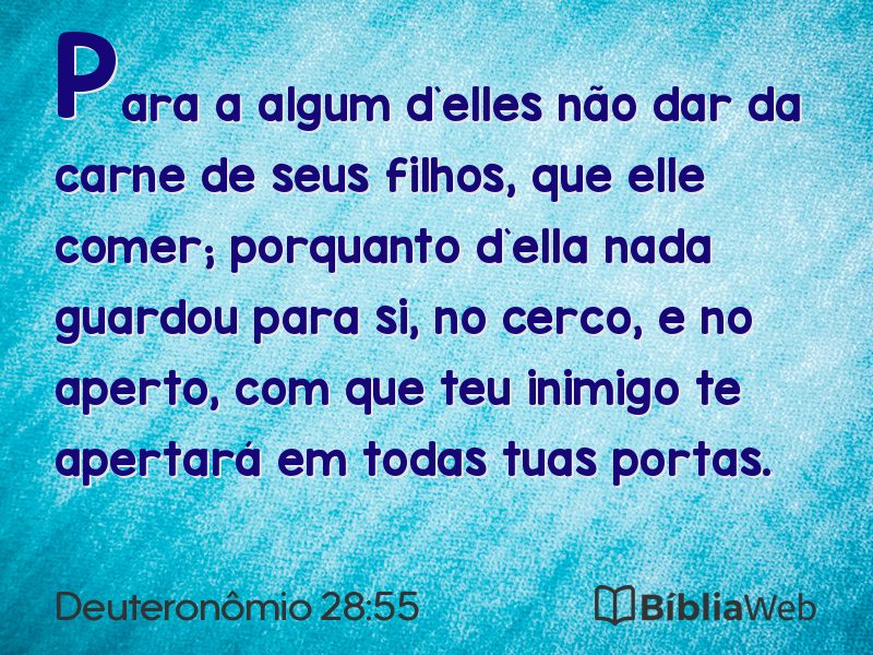 Deuteronômio 28:55 em imagem para compartilhar