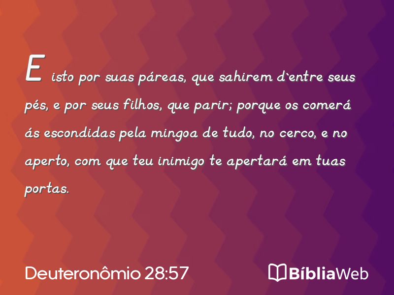 Deuteronômio 28:57 em imagem para compartilhar