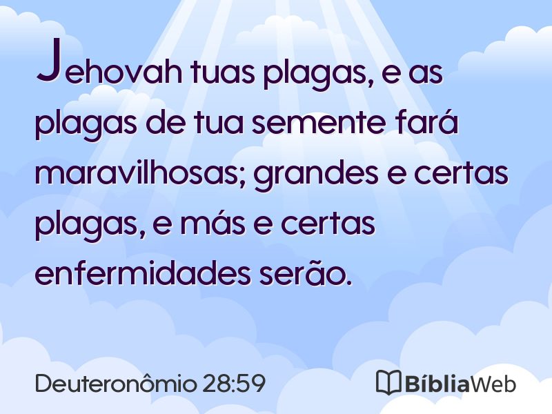 Deuteronômio 28:59 em imagem para compartilhar