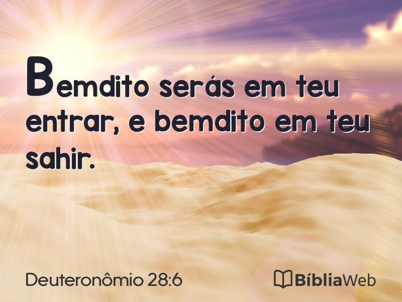 Deuteronômio 28:6 em imagem para compartilhar