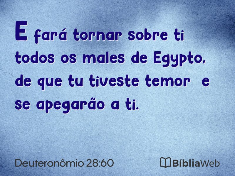 Deuteronômio 28:60 em imagem para compartilhar