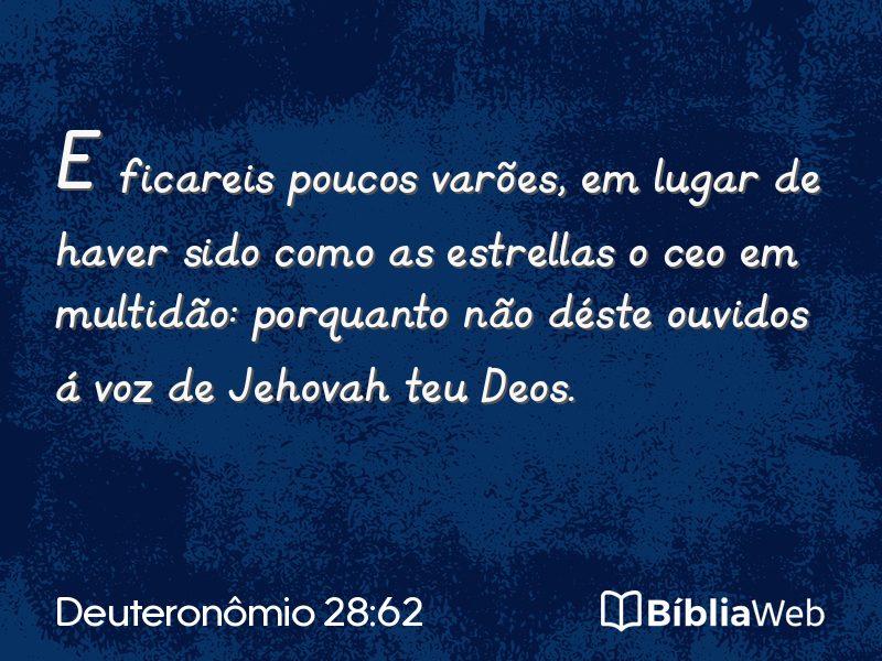 Deuteronômio 28:62 em imagem para compartilhar