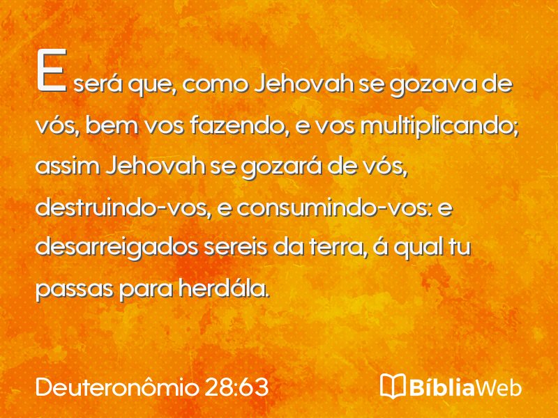 Deuteronômio 28:63 em imagem para compartilhar
