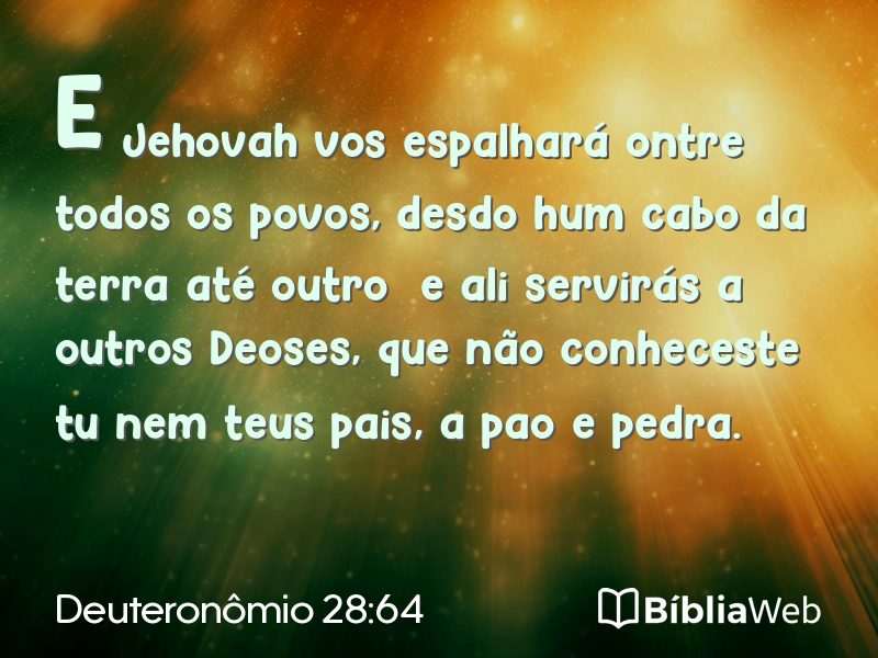 Deuteronômio 28:64 em imagem para compartilhar