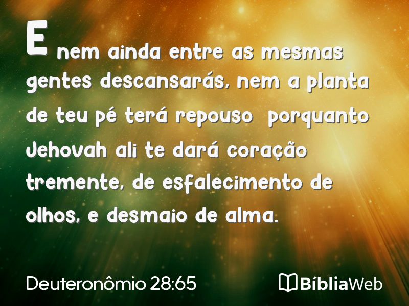 Deuteronômio 28:65 em imagem para compartilhar