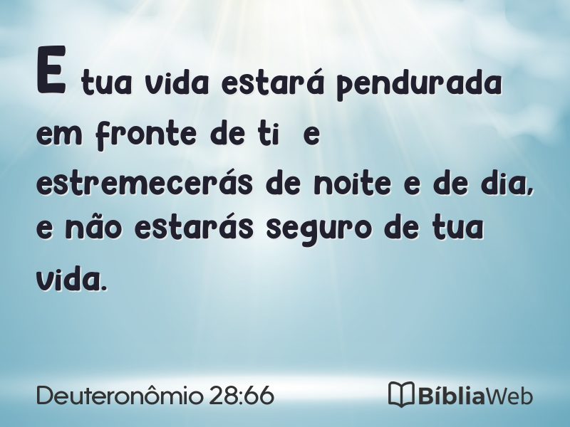 Deuteronômio 28:66 em imagem para compartilhar