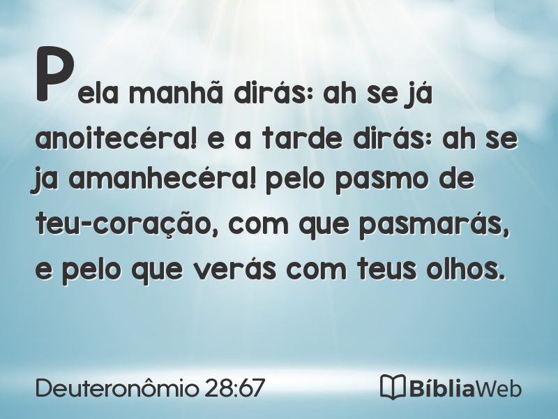 Deuteronômio 28:67 em imagem para compartilhar