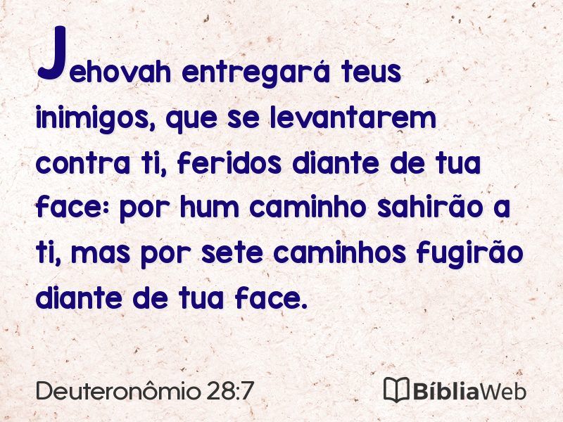 Deuteronômio 28:7 em imagem para compartilhar