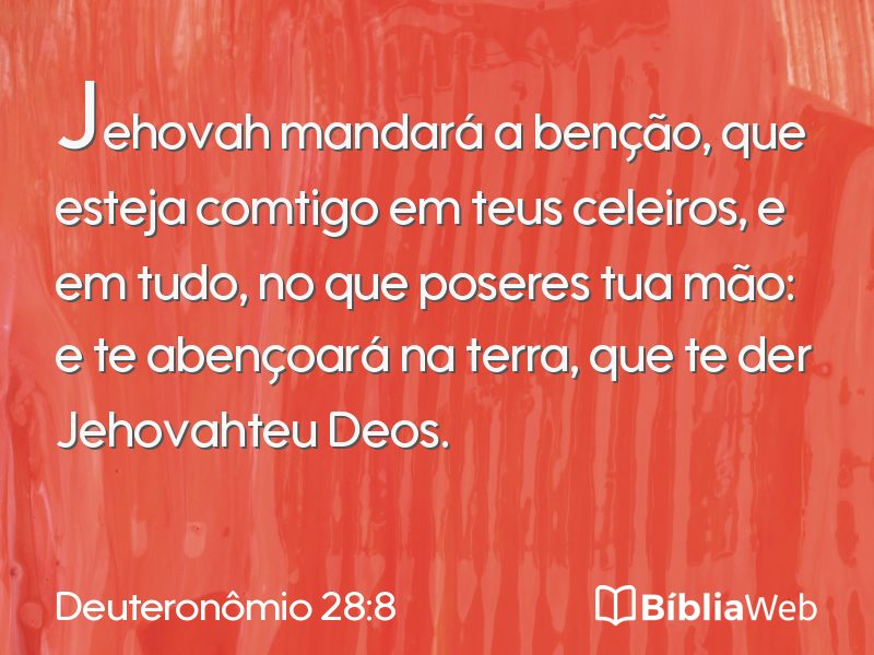 Deuteronômio 28:8 em imagem para compartilhar