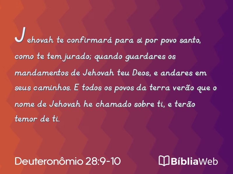 Deuteronômio 28:9-10 em imagem para compartilhar