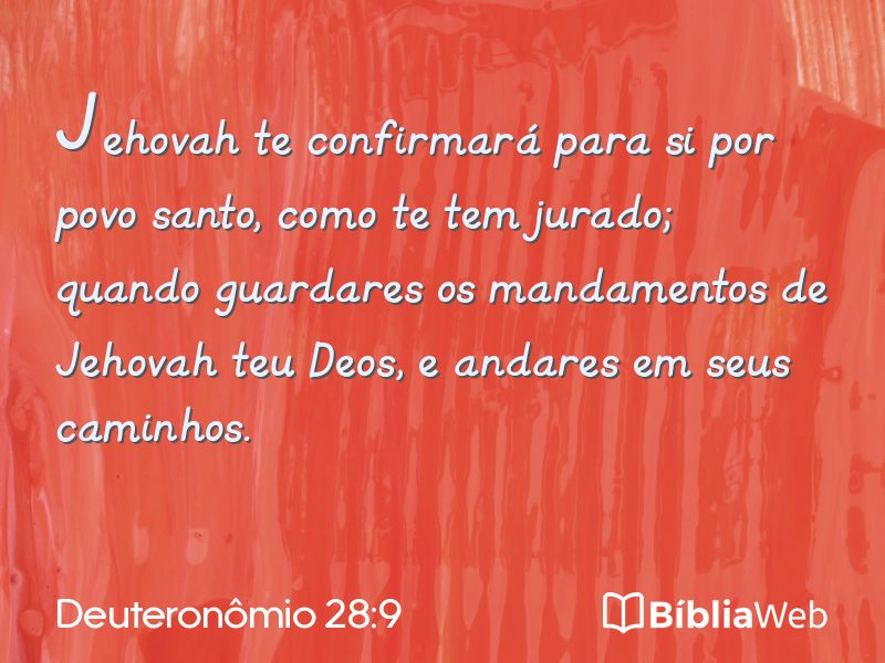 Deuteronômio 28:9 em imagem para compartilhar
