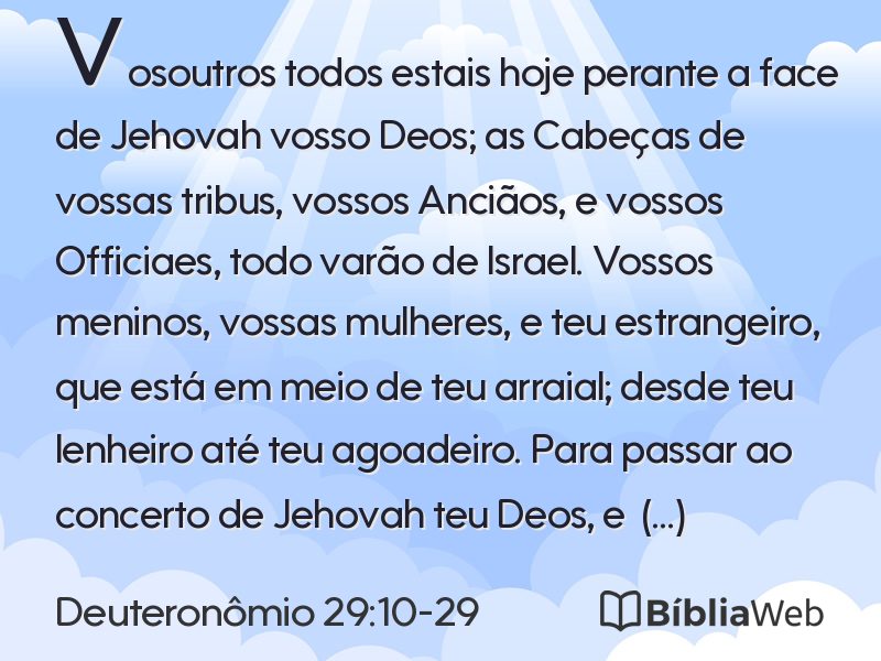 Deuteronômio 29:10-29 em imagem para compartilhar