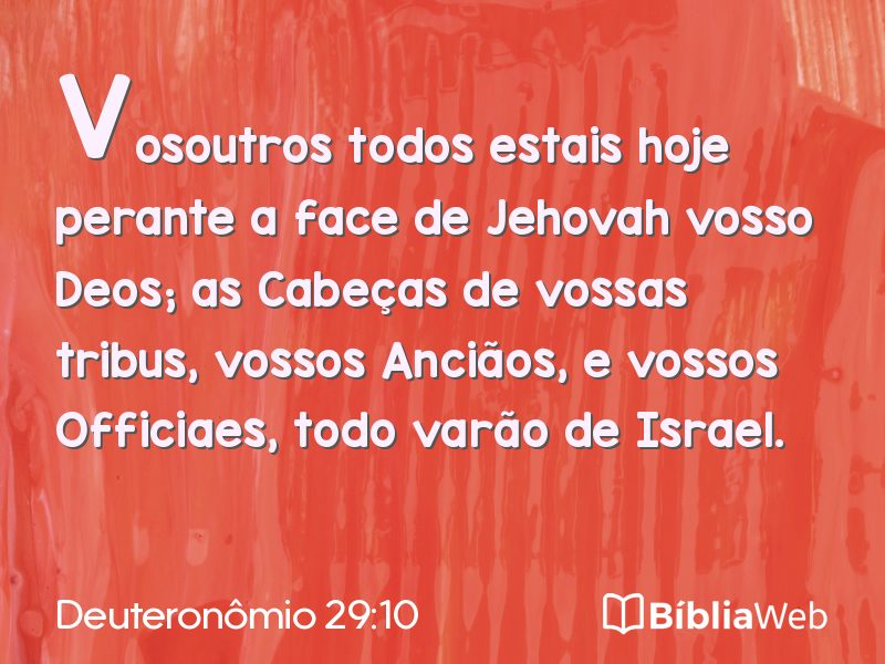 Deuteronômio 29:10 em imagem para compartilhar