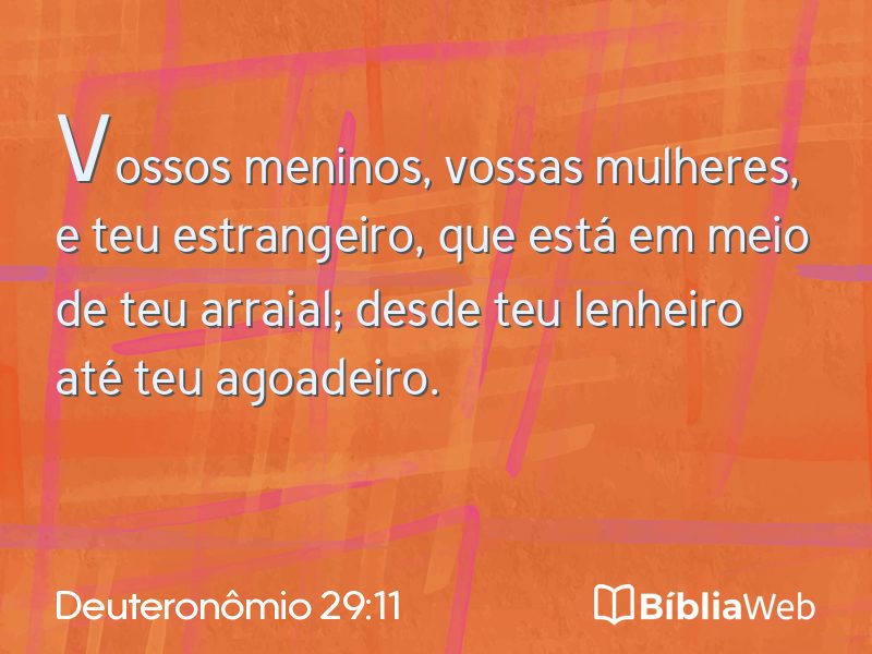Deuteronômio 29:11 em imagem para compartilhar