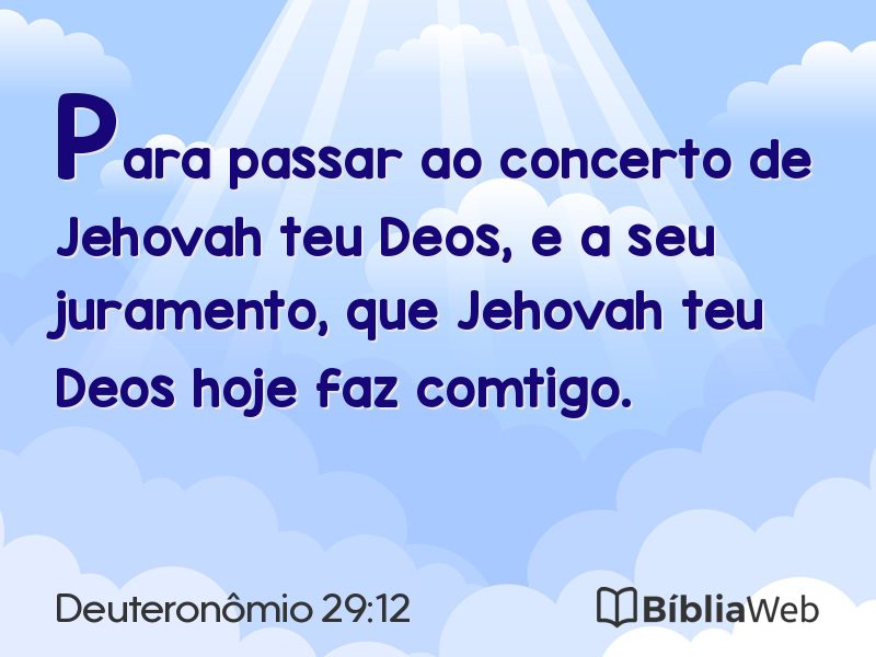 Deuteronômio 29:12 em imagem para compartilhar