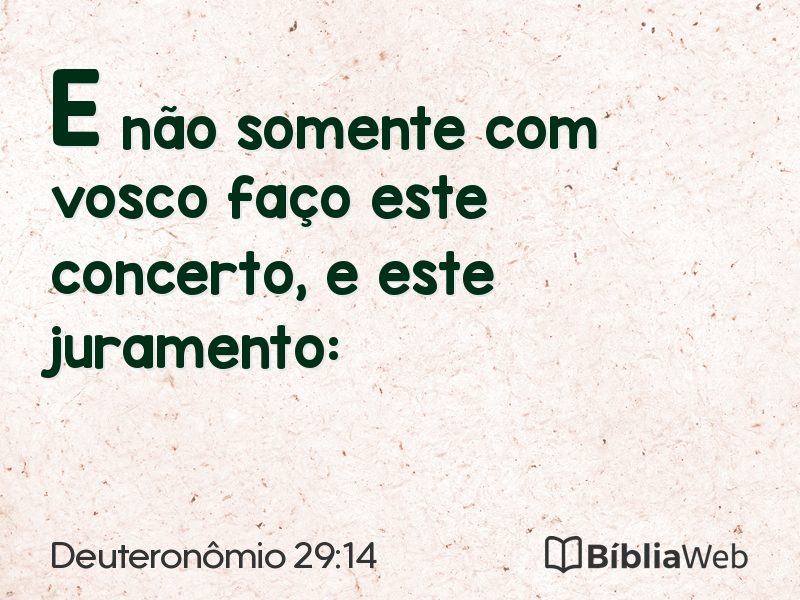 Deuteronômio 29:14 em imagem para compartilhar