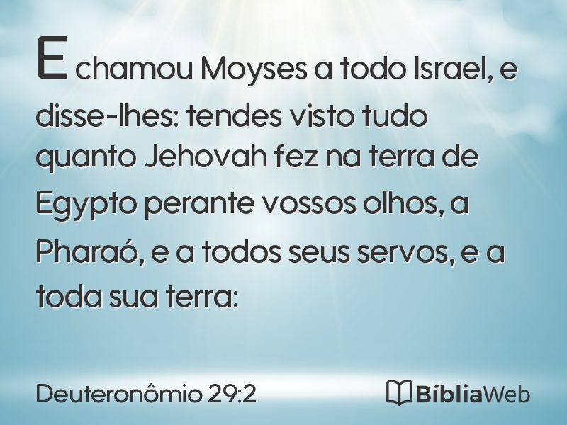 Deuteronômio 29:2 em imagem para compartilhar