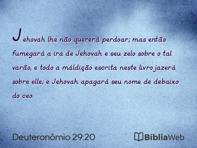 Deuteronômio 29:20 em imagem para compartilhar