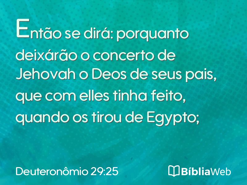 Deuteronômio 29:25 em imagem para compartilhar