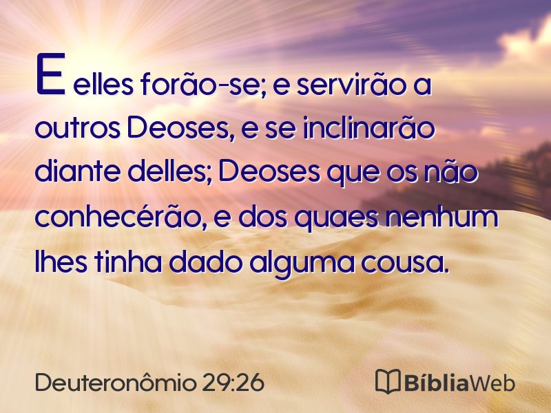 Deuteronômio 29:26 em imagem para compartilhar