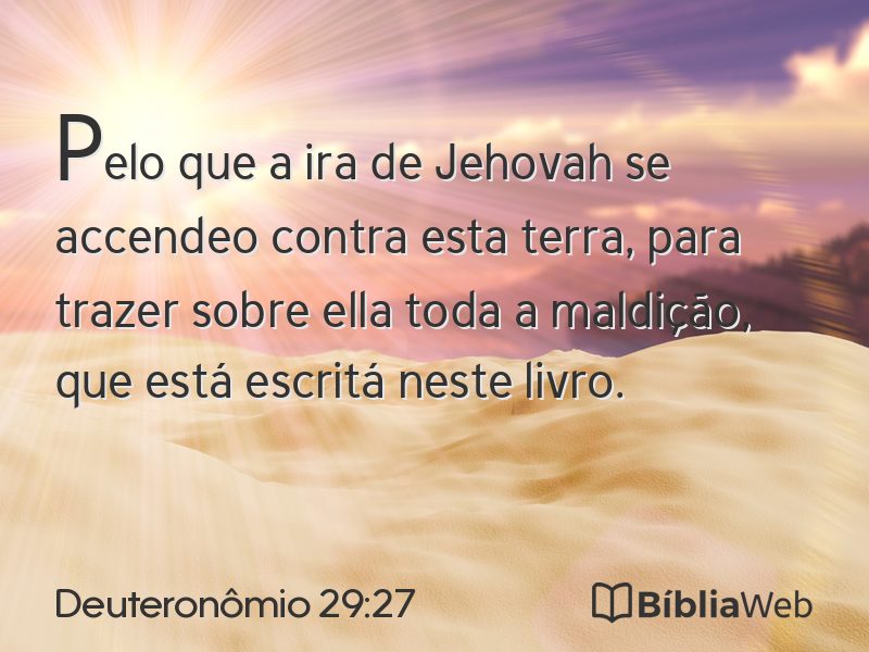 Deuteronômio 29:27 em imagem para compartilhar