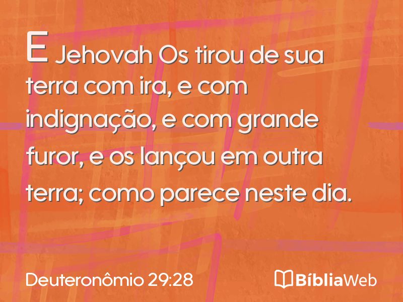 Deuteronômio 29:28 em imagem para compartilhar