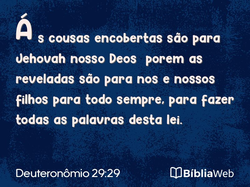 Deuteronômio 29:29 em imagem para compartilhar