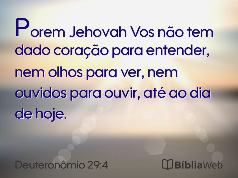 Deuteronômio 29:4 em imagem para compartilhar