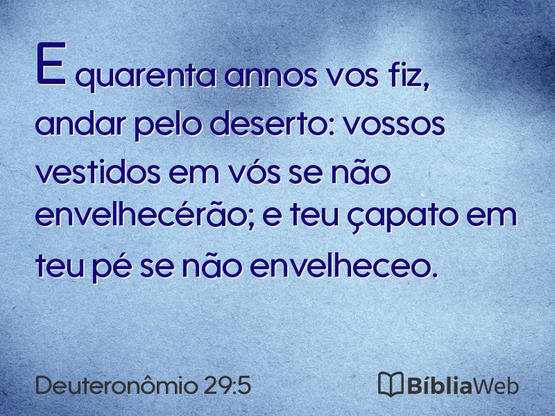 Deuteronômio 29:5 em imagem para compartilhar