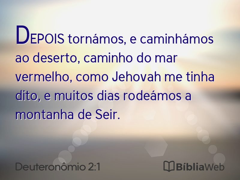 Deuteronômio 2:1 em imagem para compartilhar