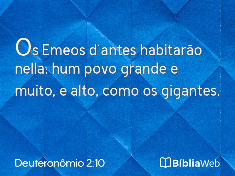 Deuteronômio 2:10 em imagem para compartilhar